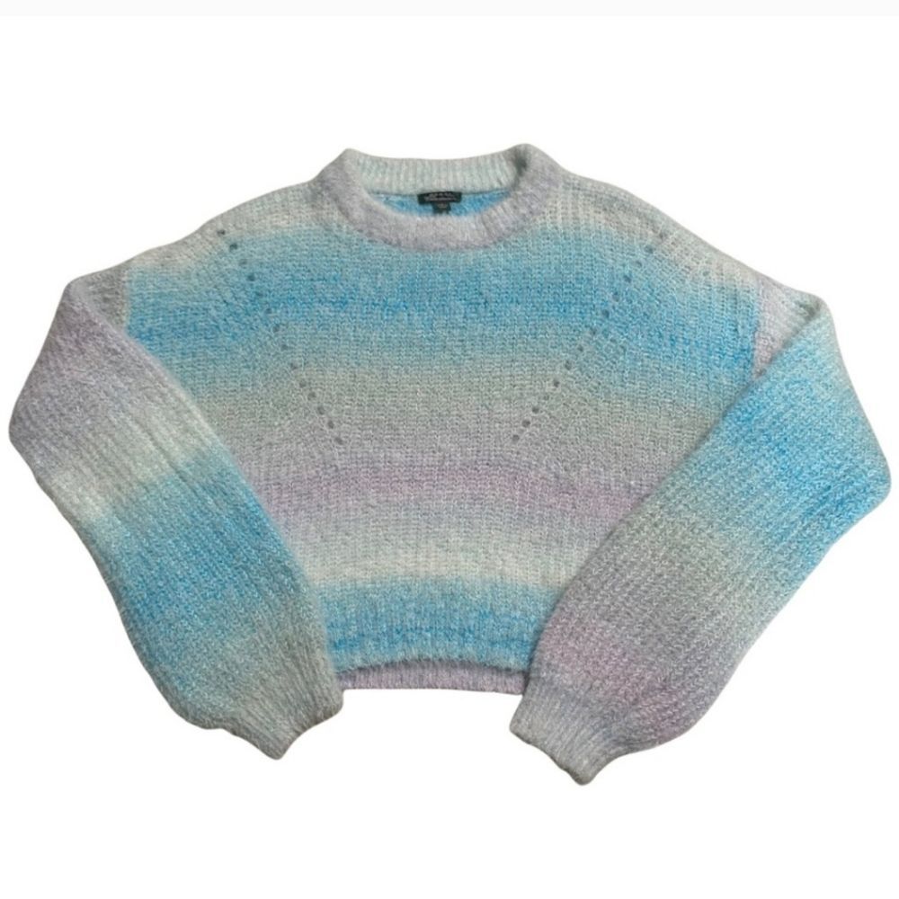 Wild Fable Pastel Ombré Sweater with Balloon Sleeves Size M - Picture 3 of 7